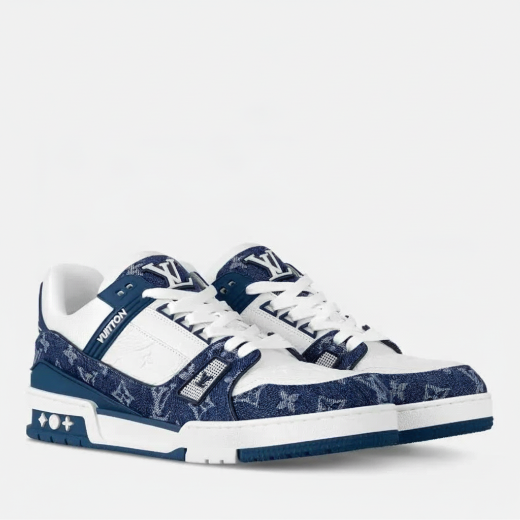 Trainer Sneaker Blue Monogram Denim