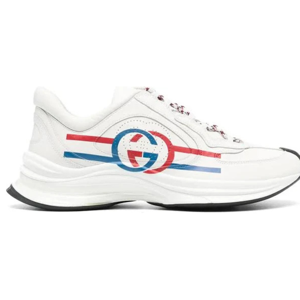 Rhyton Interlocking G Sneaker White