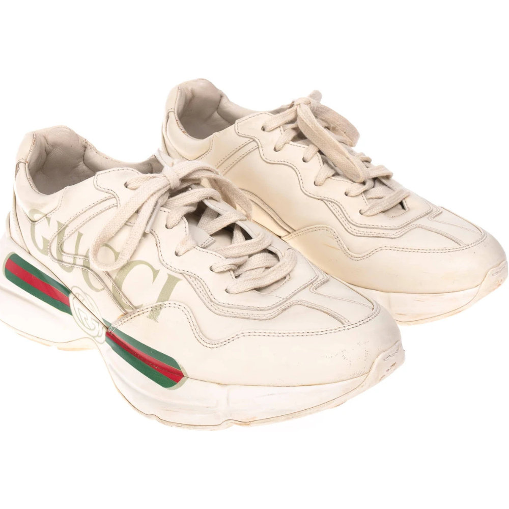 Rhyton Logo Web Sneaker Ivory